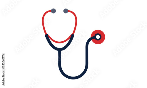 Stethoscope Icon Flat Design Medical