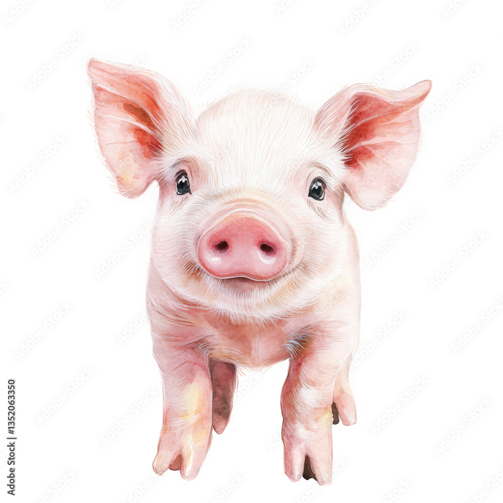 a cute realistic illustration of a piglet showcasing its playful and innocent nature emphasizing the charm of farm animals a cute realistic illustration of a piglet showcasing its playful and innocent nature emphasizing the charm of farm animals