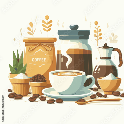 coffee, drink, cafe, espresso, background, cup, beverage, food, caffeine, aroma, mug, morning, hot, breakfast, closeup, black, dark, brown, white, design, mocha, cappuccino, fresh, latte, isolated, br