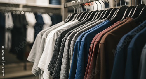 Clothes Hanging in a Wardrobe