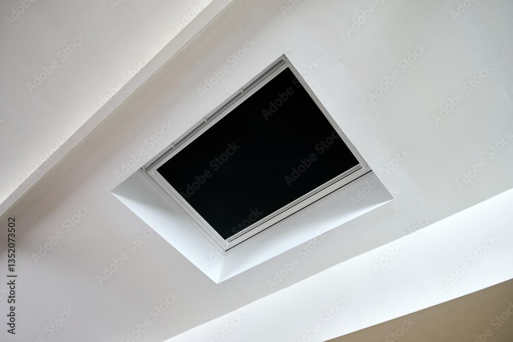 Roof windows in Attic with his compatible window blind