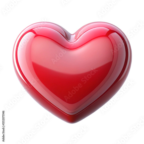 red heart on white background