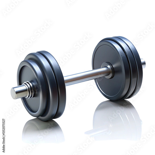 dumbbell on white