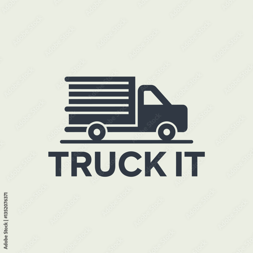 Simple truck logo with text ready for transport and delivery business services showing dynamism and reliability with a minimalistic design for branding Simple truck logo with text ready for transport and delivery business services showing dynamism and reliability with a minimalistic design for branding