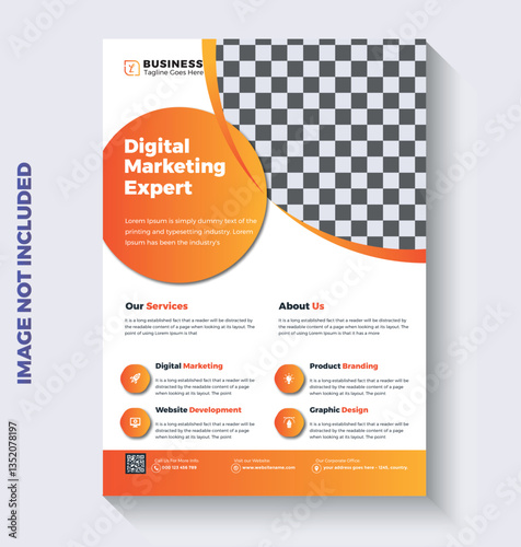Modern digital marketing expert flyer design templates