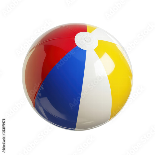 Beach ball isolated on transparent or white background, png photo