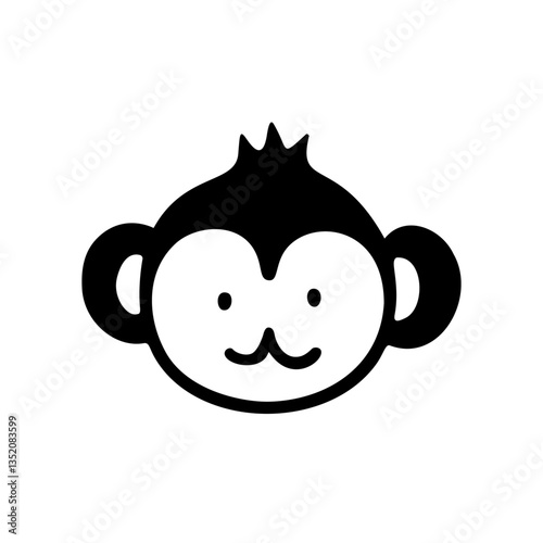 シンプルなさるのイラスト素材