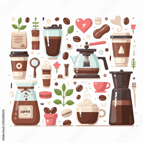coffee, drink, cafe, espresso, background, cup, beverage, food, caffeine, aroma, mug, morning, hot, breakfast, closeup, black, dark, brown, white, design, mocha, cappuccino, fresh, latte, isolated, br