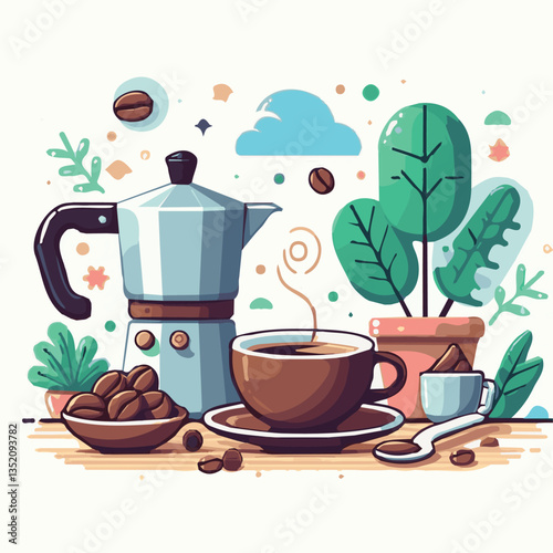 coffee, drink, cafe, espresso, background, cup, beverage, food, caffeine, aroma, mug, morning, hot, breakfast, closeup, black, dark, brown, white, design, mocha, cappuccino, fresh, latte, isolated, br