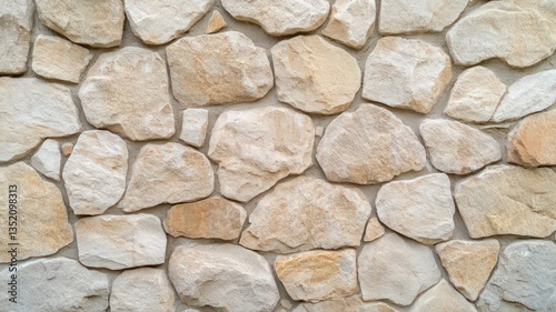 Beige and Off-White Stone Wall Texture