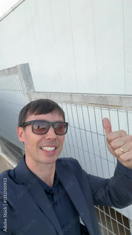 homem de negócios em area urbana 