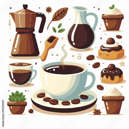 coffee, drink, cafe, espresso, background, cup, beverage, food, caffeine, aroma, mug, morning, hot, breakfast, closeup, black, dark, brown, white, design, mocha, cappuccino, fresh, latte, isolated, br