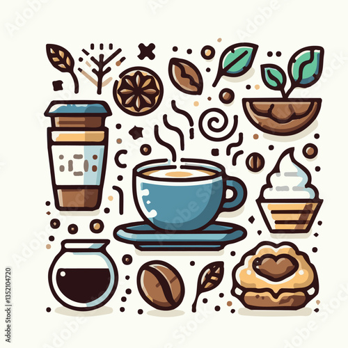 coffee, drink, cafe, espresso, background, cup, beverage, food, caffeine, aroma, mug, morning, hot, breakfast, closeup, black, dark, brown, white, design, mocha, cappuccino, fresh, latte, isolated, br
