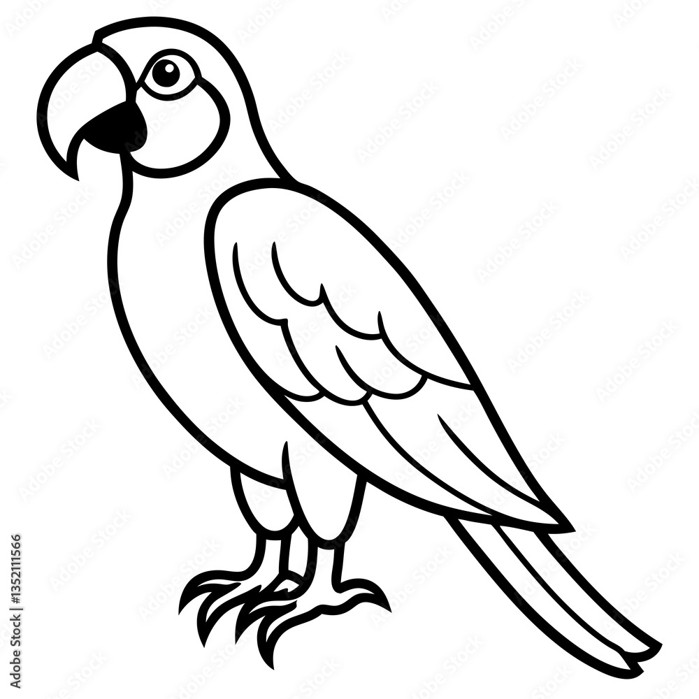 Abstract Macaw Vector Line Art Abstract Macaw Vector Line Art