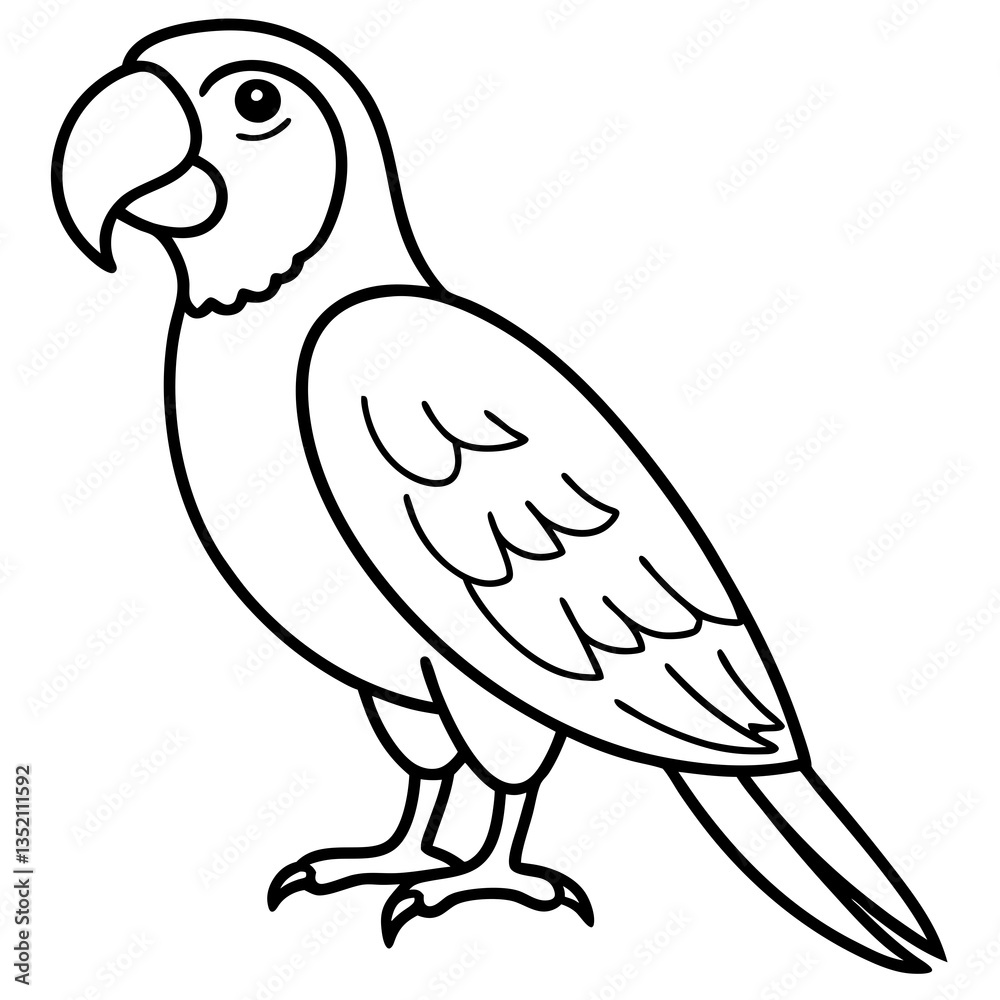 Abstract Macaw Vector Line Art Abstract Macaw Vector Line Art