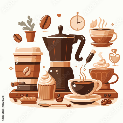 coffee, drink, cafe, espresso, background, cup, beverage, food, caffeine, aroma, mug, morning, hot, breakfast, closeup, black, dark, brown, white, design, mocha, cappuccino, fresh, latte, isolated, br