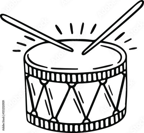 a Drum doodle hand drawn 