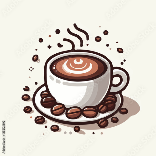 coffee, drink, cafe, espresso, background, cup, beverage, food, caffeine, aroma, mug, morning, hot, breakfast, closeup, black, dark, brown, white, design, mocha, cappuccino, fresh, latte, isolated, br