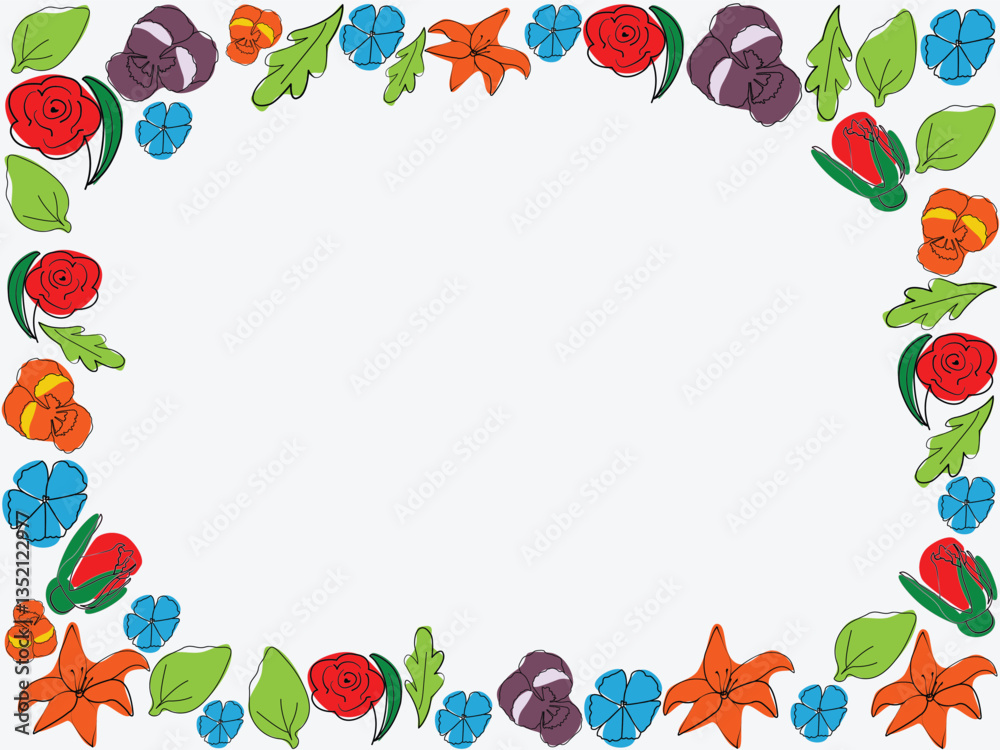 Floral frame background Floral frame background