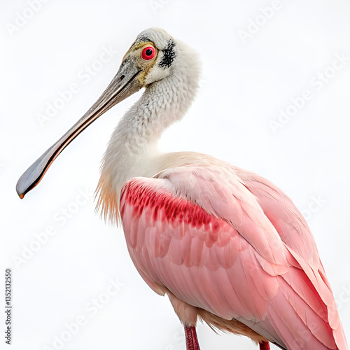 pink flamingo on a black background