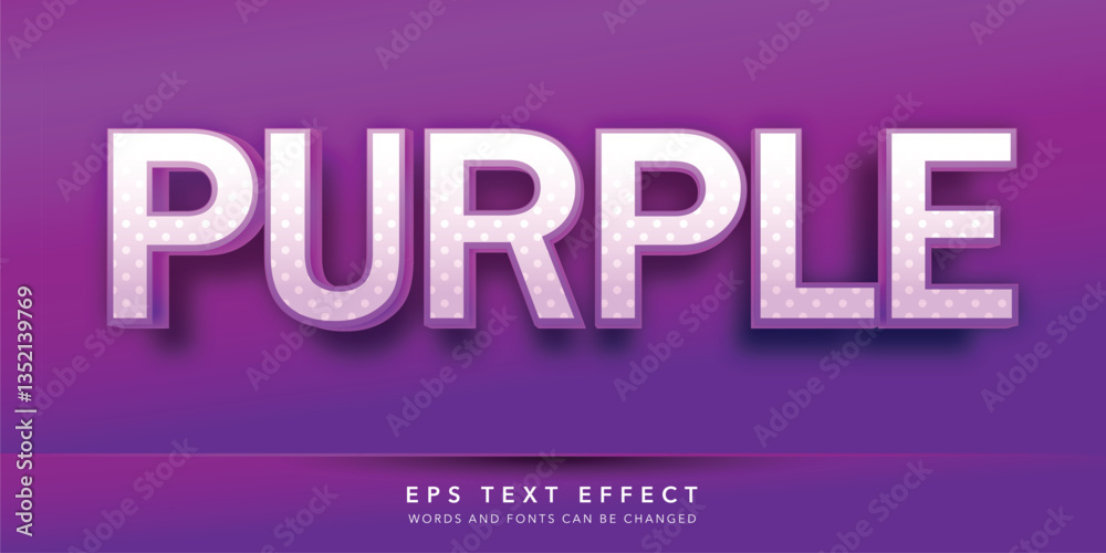 Obraz premium purple 3d editable text effect
