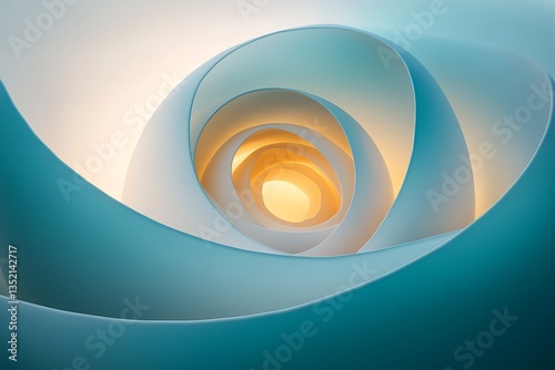 Abstract Architectural Design with Spirals and Curves