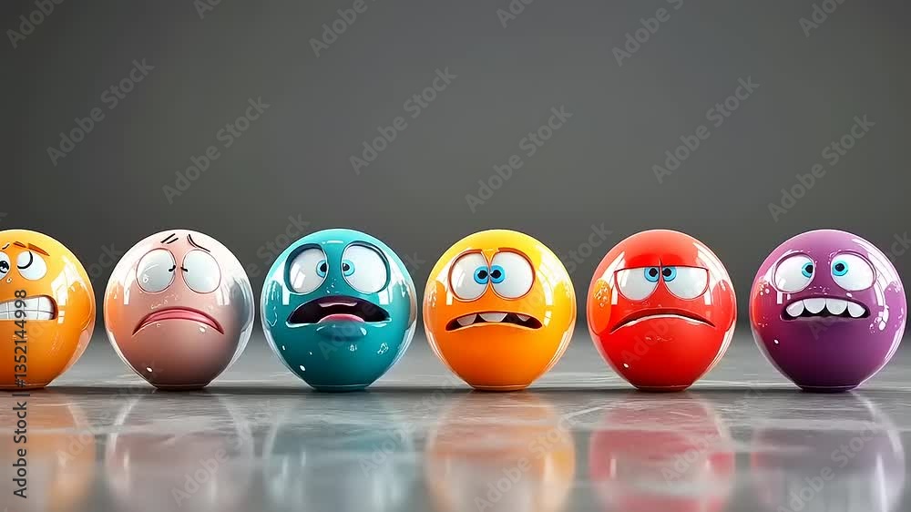 Colorful 3D Emojis Expressing a Range of Emotions Colorful 3D Emojis Expressing a Range of Emotions