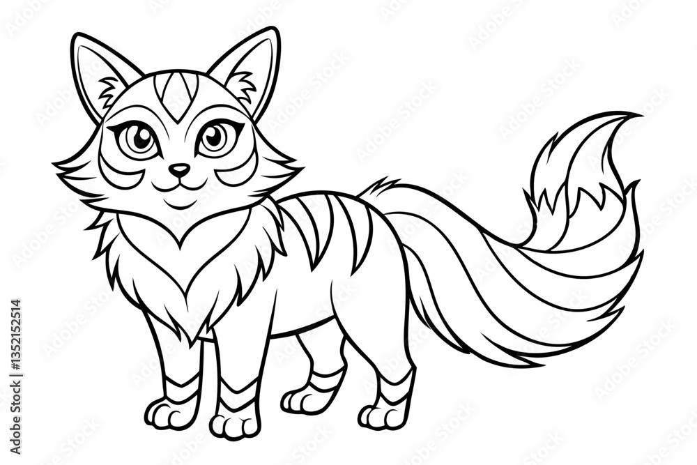 Fototapeta premium coloring page line art the black vector