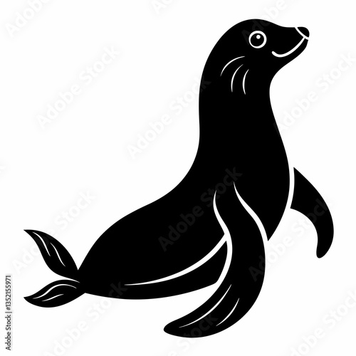 Classic Black Sea Lion Shape