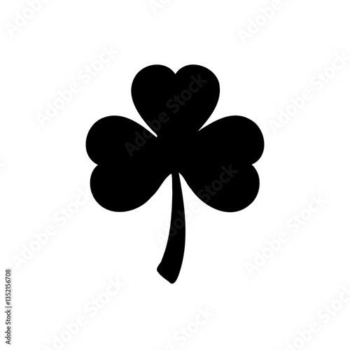 Elegant Clover Silhouette for St. Patrick's Day