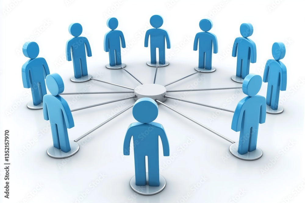 Image of a group of people and the concept of communication network. social media. human resources Image of a group of people and the concept of communication network. social media. human resources