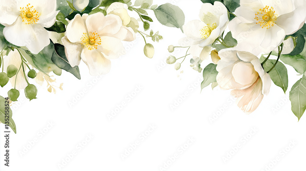 Fototapeta premium spring flowers frame