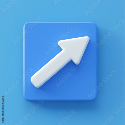  White Arrow Symbolizing Progression and Direction