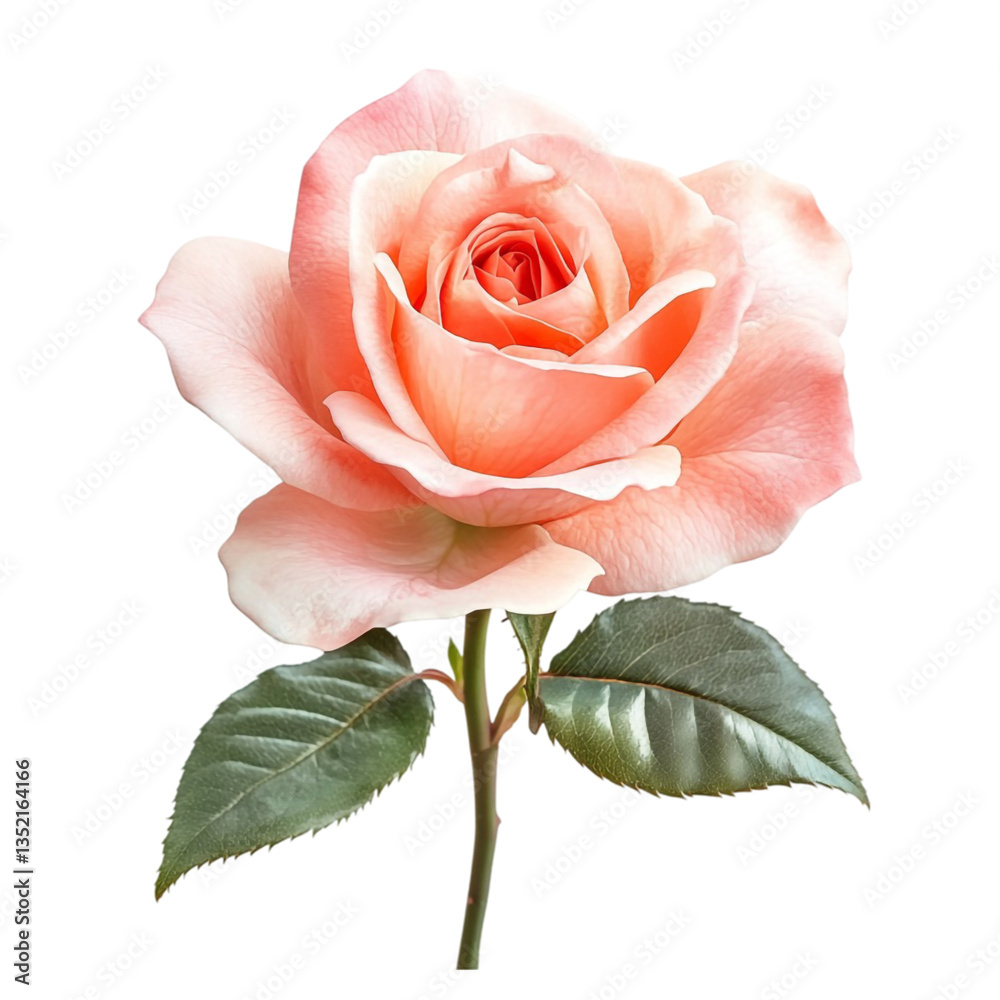 Fototapeta premium Peach Rose Blossom Abstract Background,