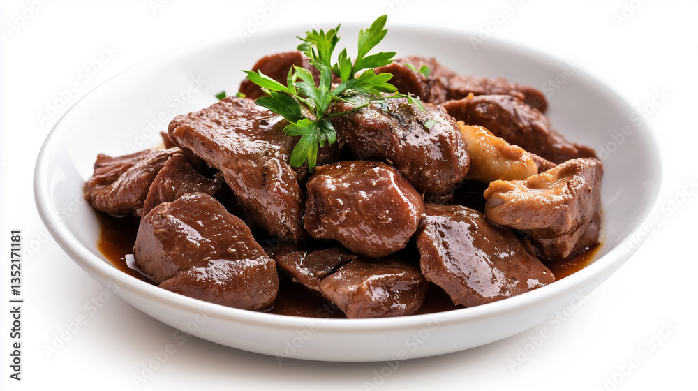 beef rice dish isolated on white back ground beef rice dish isolated on white back ground