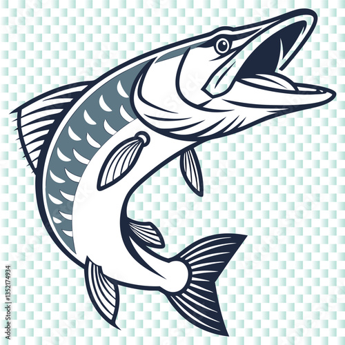 Pike Fish Vector Image
