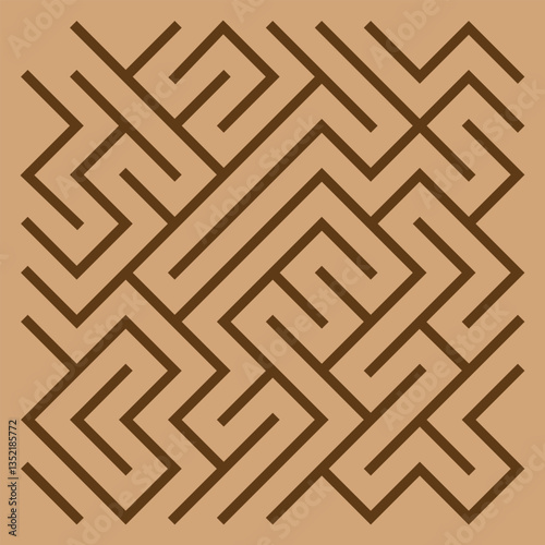Abstract maze pattern seamless background vector illustration 