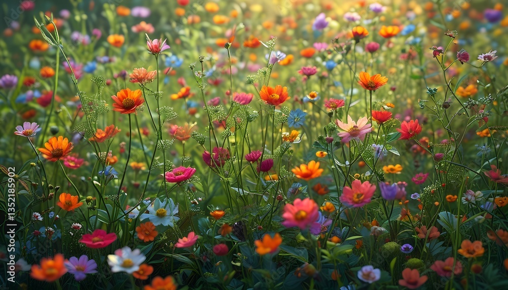 Fototapeta premium Weeds among flowers