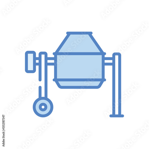 concrete mixer vector icon
