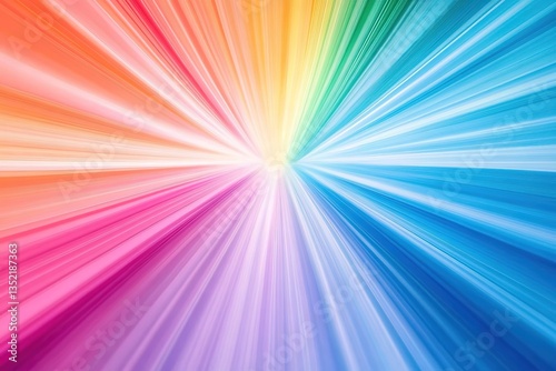 Abstract Rainbow Burst Vibrant Color Rays Background Design