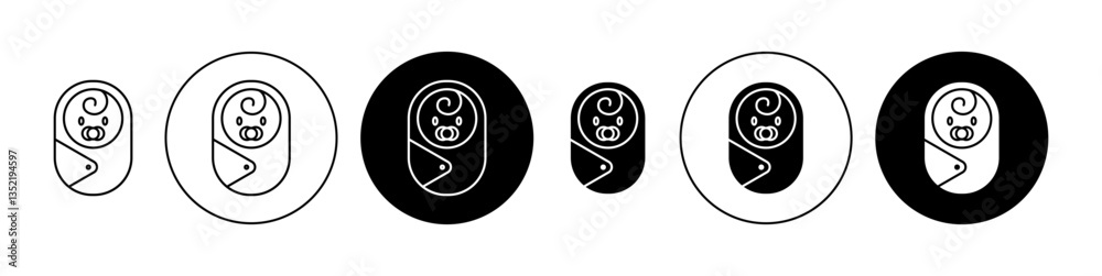 Baby boy icon editable vector set Baby boy icon editable vector set