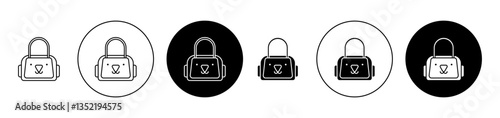 baby bag icon editable vector set
