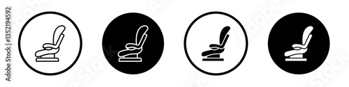 baby car seat icon editable vector set