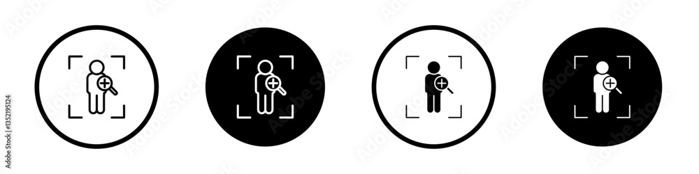 Body scan icon editable vector set Body scan icon editable vector set