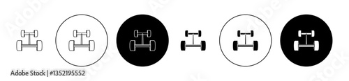 car axle icon editable vector set