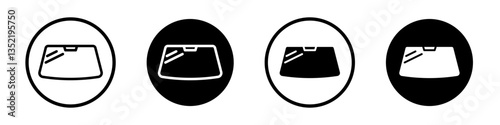 car windscreen icon editable vector set