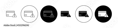 credit risk icon editable vector set