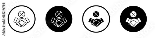 Disagreement icon editable vector set