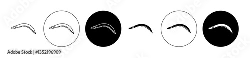 eel icon editable vector set