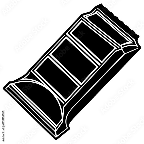 Black and White Chocolate Bar Icon